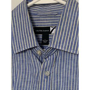 Saks Fifth Ave Vintage pinstripe shirt large